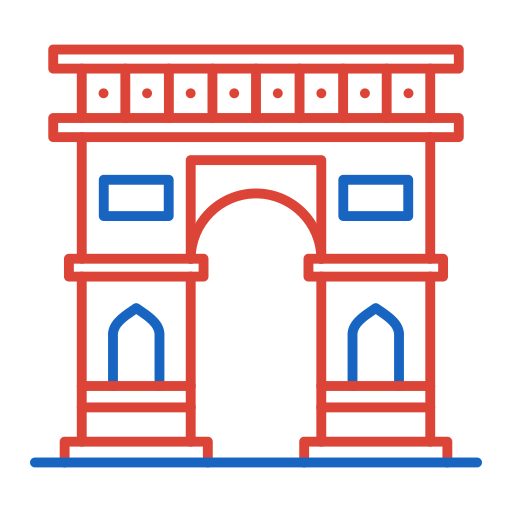 Arc de triomphe Generic color outline icon