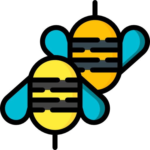 Bees Basic Miscellany Lineal Color icon