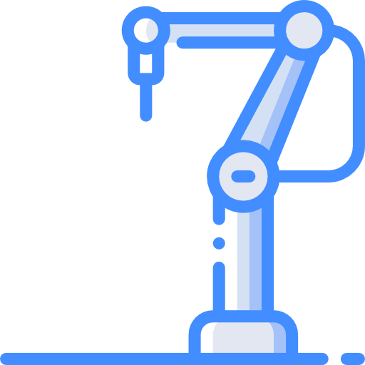 Robotic arm Basic Miscellany Blue icon