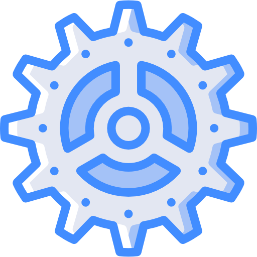 톱니 바퀴 Basic Miscellany Blue icon