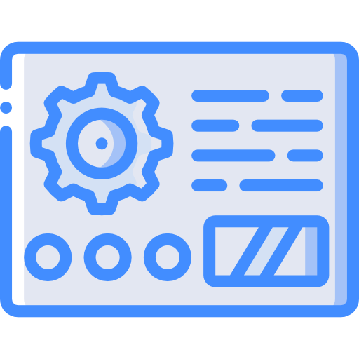 Machine Basic Miscellany Blue icon