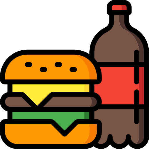 Burger Basic Miscellany Lineal Color icon