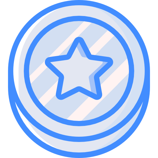 Coin Basic Miscellany Blue icon