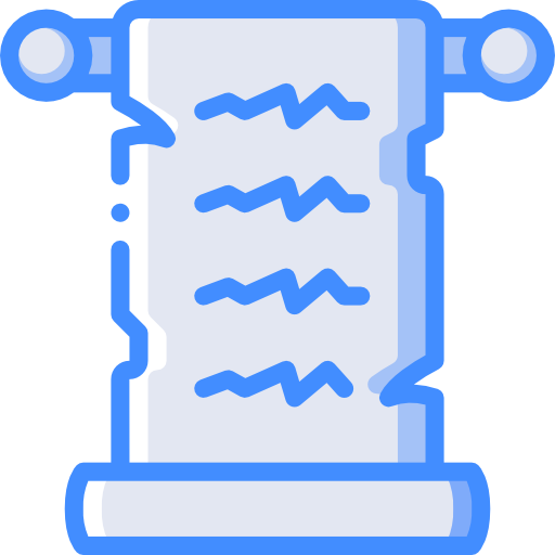Scroll Basic Miscellany Blue icon