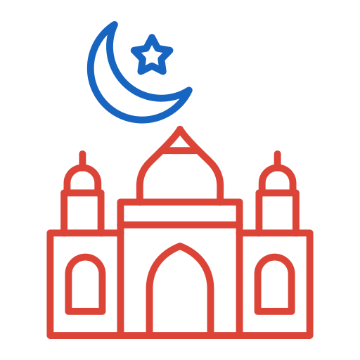 이슬람교 Generic color outline icon