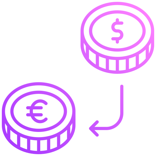 cambio de divisas Generic gradient outline icono