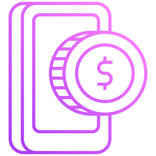 mobiel geld Generic gradient outline icoon