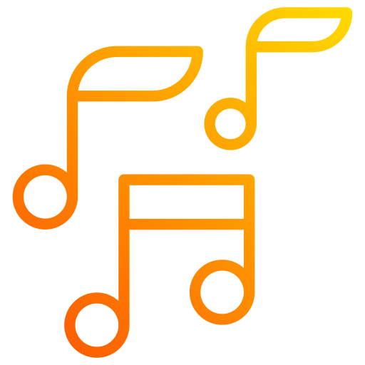 Music notes Generic gradient outline icon