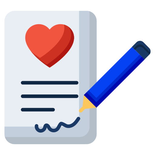 Wedding contract Generic color fill icon