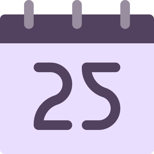25. dezember Generic color fill icon