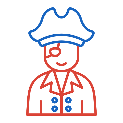 piraat Generic color outline icoon