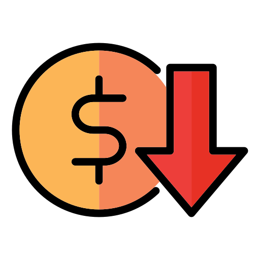 Devaluation Generic color lineal-color icon