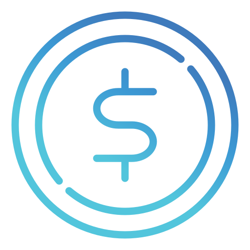 Dollar coin Generic gradient outline icon