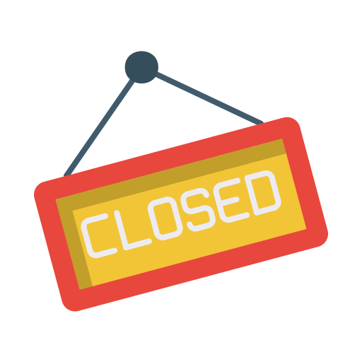 Closed sign Generic color fill icon