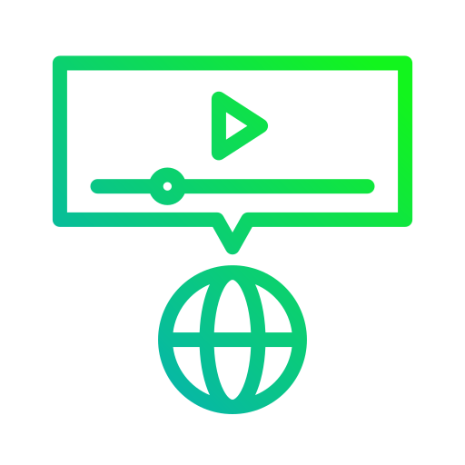 Video advertising Generic gradient outline icon