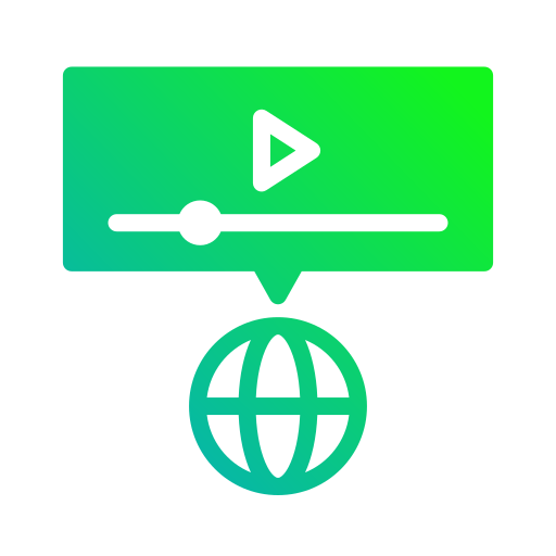 video-advertenties Generic gradient fill icoon