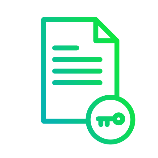 Document Generic gradient outline icon