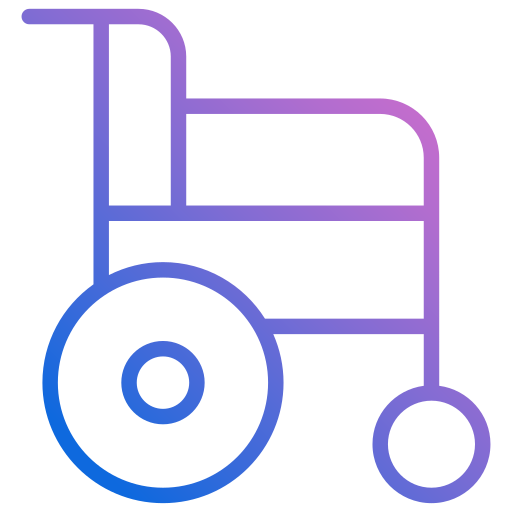 wózek inwalidzki Generic gradient outline ikona