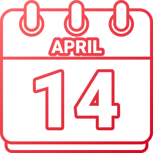 14 aprile Generic gradient outline icona