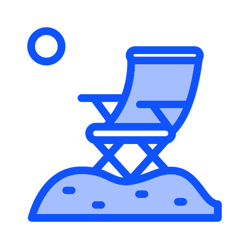 Beach chair Generic color lineal-color icon