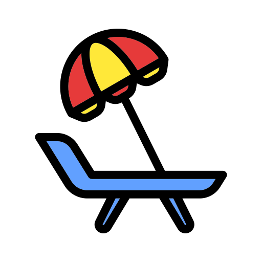 sombrilla de playa Generic color lineal-color icono