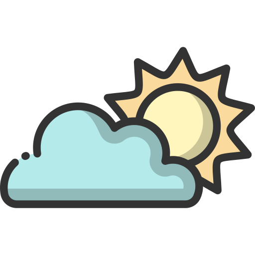 태양 구름 Generic color lineal-color icon
