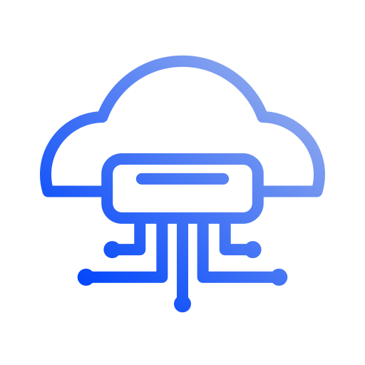 cloud-verbinding Generic gradient outline icoon