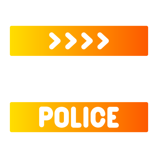 lijn van de politie Generic gradient fill icoon