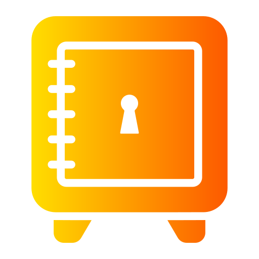 cassetta di sicurezza Generic gradient fill icona