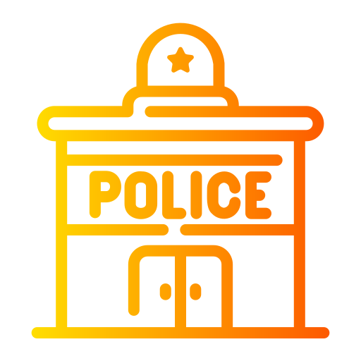 politiebureau Generic gradient outline icoon