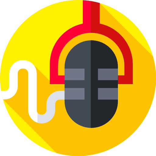 mic Flat Circular Flat icon
