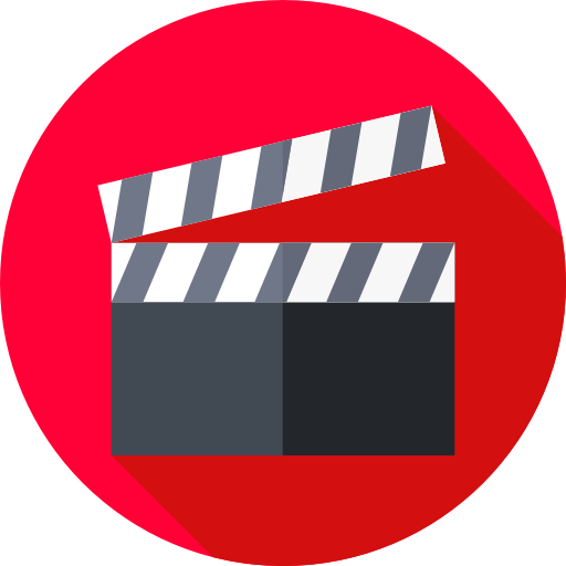filmklapper Flat Circular Flat icoon