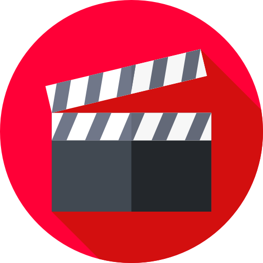 Clapperboard Flat Circular Flat icon