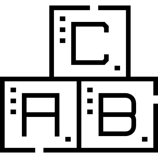 abc Detailed Straight Lineal ikona