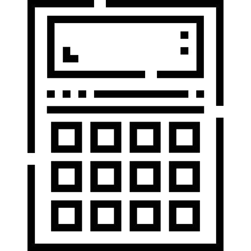 calcolatrice Detailed Straight Lineal icona