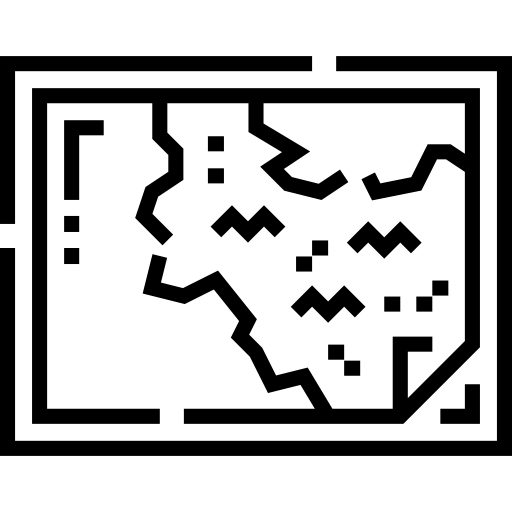 wereldkaart Detailed Straight Lineal icoon