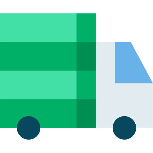 caminhão de entrega Basic Straight Flat Ícone