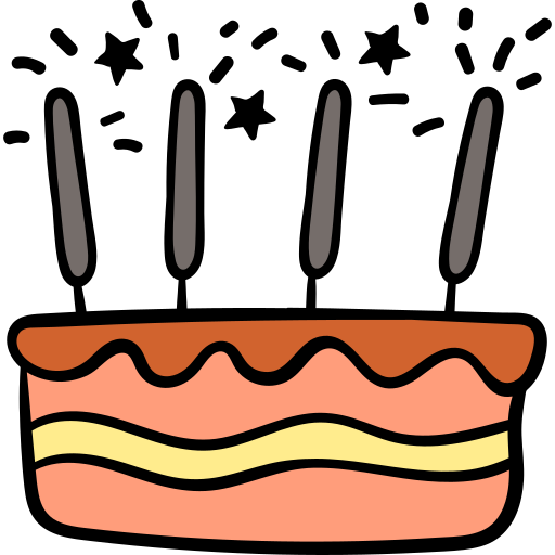 Cake Hand Drawn Color icon