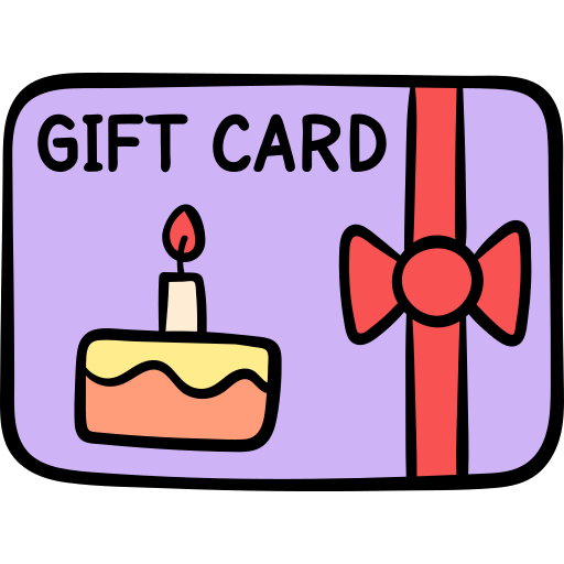 Gift card Hand Drawn Color icon