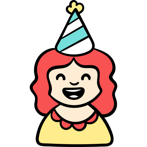 誕生日の女の子 Hand Drawn Color icon