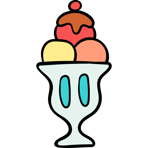 Ice cream Hand Drawn Color icon