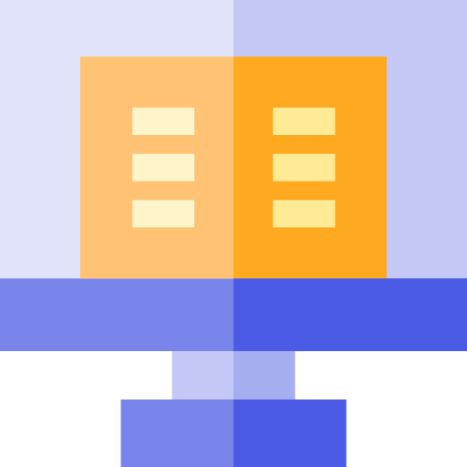 E learning Basic Straight Flat icon