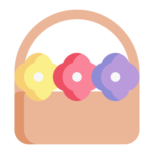 Цветочная корзина Generic color fill иконка