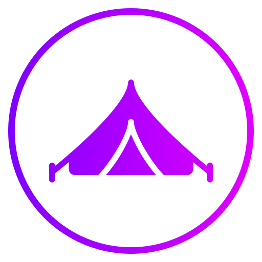 キャンプのテント Generic gradient fill icon