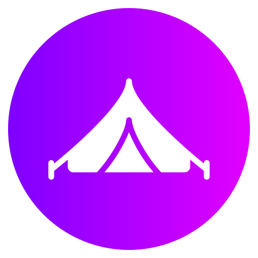 tenda da campeggio Generic gradient fill icona