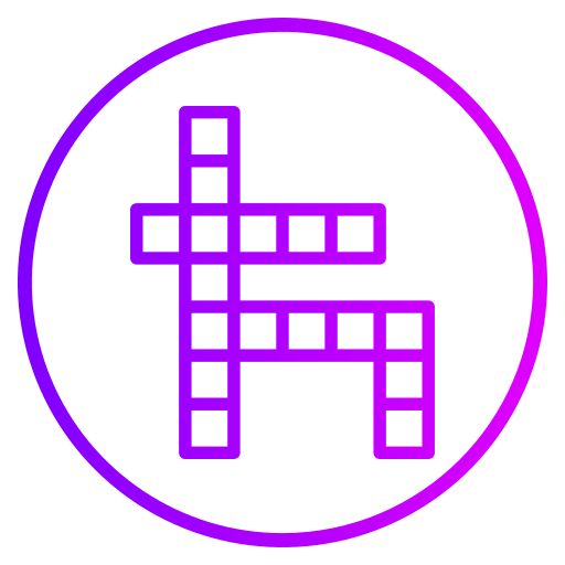 kruiswoordraadsel Generic gradient outline icoon
