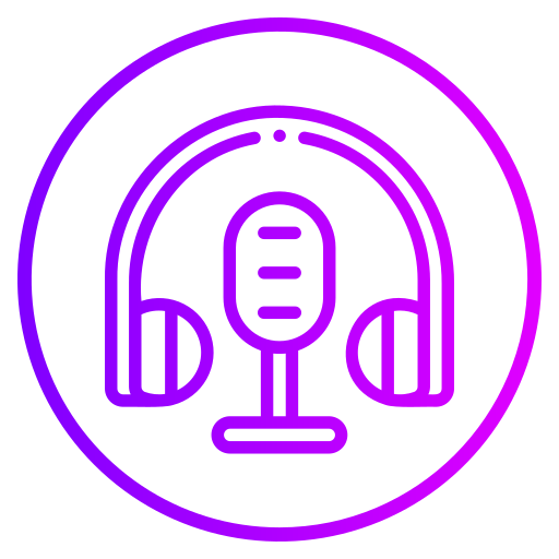 podcast Generic gradient outline icono
