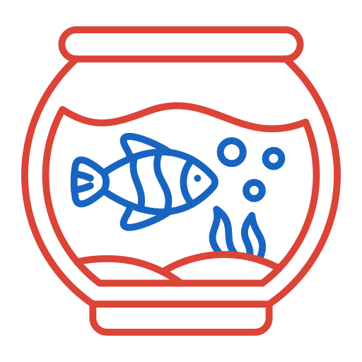 金魚鉢 Generic color outline icon