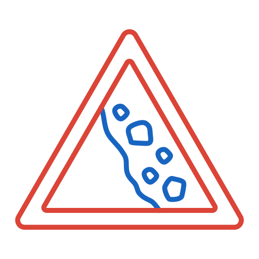 spadające skały Generic color outline ikona