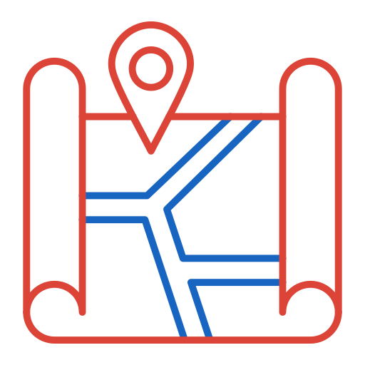 Map Generic color outline icon